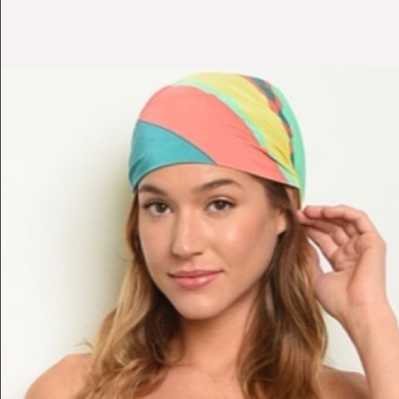 Striped tube top and and head wrap set, NEW! - Picture 2 of 8
